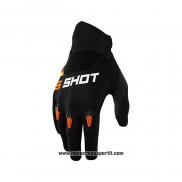 2021 Shot Motocross Ciclismo Guanti Dita Lunghe Arancione