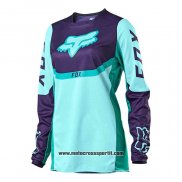 2020 Motocross Ciclismo Donne Maglie FOX Manica Lunga Blu