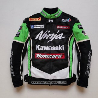 2020 Motocross Ciclismo Giacca Kawasaki Manica Lunga Nero Verde