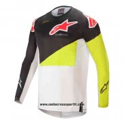 2020 Motocross Ciclismo Maglie Alpinestars Manica Lunga Nero Bianco