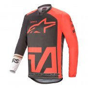 2020 Motocross Ciclismo Maglie Alpinestars Manica Lunga Nero Rosso