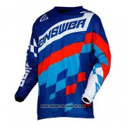 2020 Motocross Ciclismo Maglie Answer Manica Lunga Blu