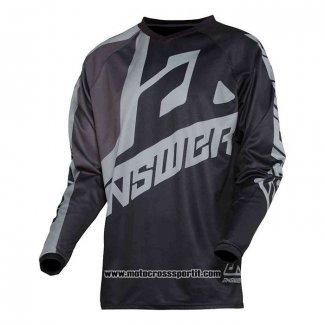 2020 Motocross Ciclismo Maglie Answer Manica Lunga Nero