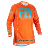 2020 Motocross Ciclismo Maglie FLY Manica Lunga Arancione