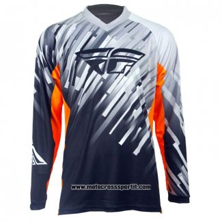 2020 Motocross Ciclismo Maglie FLY Manica Lunga Blu Bianco