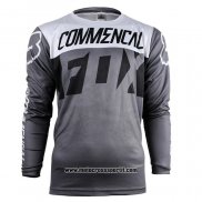 2020 Motocross Ciclismo Maglie FOX Manica Lunga Grigio