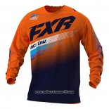 2020 Motocross Ciclismo Maglie FXR Manica Lunga Arancione Blu