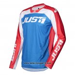 2020 Motocross Ciclismo Maglie Just 1 Manica Lunga Blu Rosso