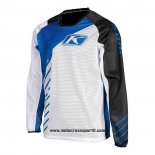 2020 Motocross Ciclismo Maglie Klim Manica Lunga Bianco Blu