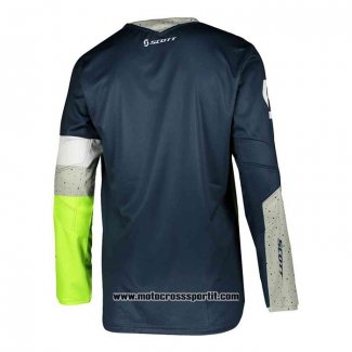 2020 Motocross Ciclismo Maglie Scott Manica Lunga Spento Blu