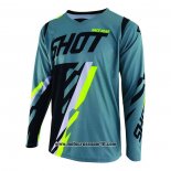 2020 Motocross Ciclismo Maglie Shot Manica Lunga Verde