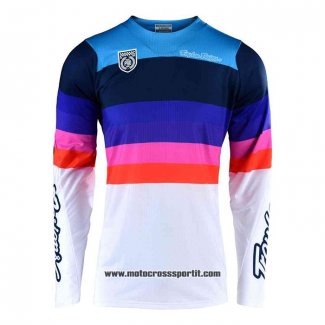 2020 Motocross Ciclismo Maglie TLD Manica Lunga Blu