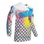 2020 Motocross Ciclismo Maglie Thor Manica Lunga Bianco