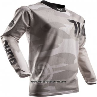 2020 Motocross Ciclismo Maglie Thor Manica Lunga Bianco