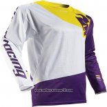 2020 Motocross Ciclismo Maglie Thor Manica Lunga Bianco Viola