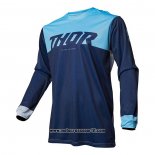 2020 Motocross Ciclismo Maglie Thor Manica Lunga Blu