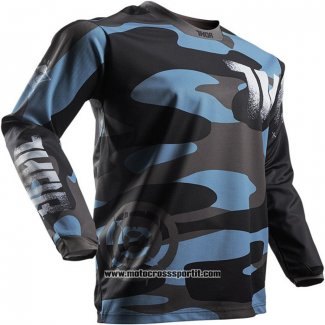 2020 Motocross Ciclismo Maglie Thor Manica Lunga Nero