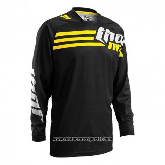 2020 Motocross Ciclismo Maglie Thor Manica Lunga Nero