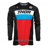 2020 Motocross Ciclismo Maglie Thor Manica Lunga Nero Rosso