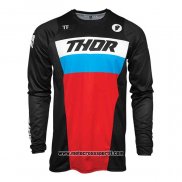 2020 Motocross Ciclismo Maglie Thor Manica Lunga Nero Rosso