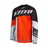 2021 Klim Motocross Ciclismo Maglie Manica Lunga Nero Rosso