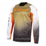 2021 Motocross Ciclismo Maglie Klim Manica Lunga Marrone Arancione