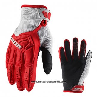 2021 Motocross Ciclismo Thor Guanti Dita Lunghe Rosso