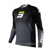 2021 Shot Motocross Ciclismo Maglie Manica Lunga Nero Grigio