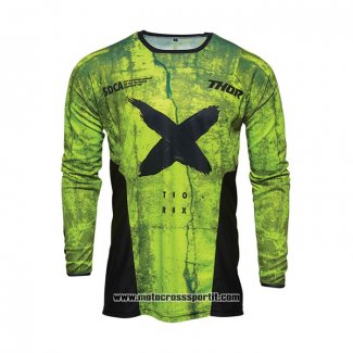 2021 Thor Motocross Ciclismo Maglie Manica Lunga Giallo