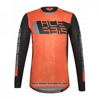 2020 Motocross Ciclismo Maglie Acerbis Manica Lunga Arancione Nero