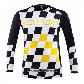 2020 Motocross Ciclismo Maglie Acerbis Manica Lunga Nero Giallo