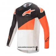 2020 Motocross Ciclismo Maglie Alpinestars Manica Lunga Nero Arancione