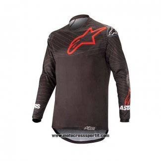 2020 Motocross Ciclismo Maglie Alpinestars Manica Lunga Nero