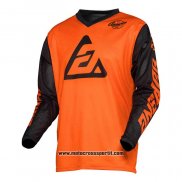 2020 Motocross Ciclismo Maglie Answer Manica Lunga Nero Arancione