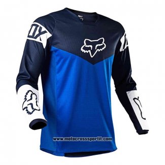 2020 Motocross Ciclismo Maglie FOX Manica Lunga Blu