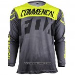 2020 Motocross Ciclismo Maglie FOX Manica Lunga Grigio