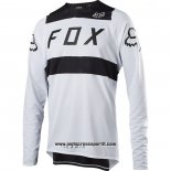 2020 Motocross Ciclismo Maglie FOX Manica Lunga Nero Bianco