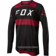 2020 Motocross Ciclismo Maglie FOX Manica Lunga Nero Spento Rosso