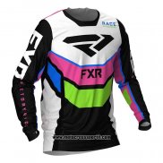 2020 Motocross Ciclismo Maglie FXR Manica Lunga Nero Bianco