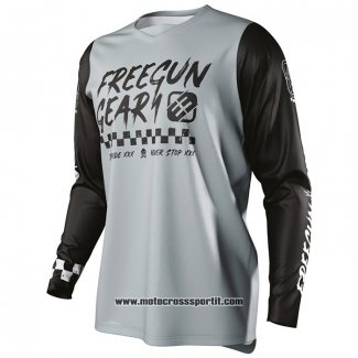 2020 Motocross Ciclismo Maglie Freegun Manica Lunga Grigio