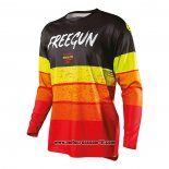 2020 Motocross Ciclismo Maglie Freegun Manica Lunga Nero Rosso