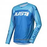 2020 Motocross Ciclismo Maglie Just 1 Manica Lunga Blu