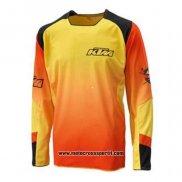 2020 Motocross Ciclismo Maglie KTM Manica Lunga Arancione