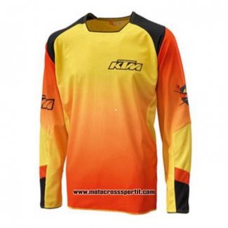 2020 Motocross Ciclismo Maglie KTM Manica Lunga Arancione