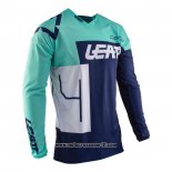 2020 Motocross Ciclismo Maglie Leatt Manica Lunga Blu