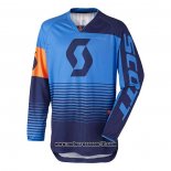 2020 Motocross Ciclismo Maglie Scott Manica Lunga Blu