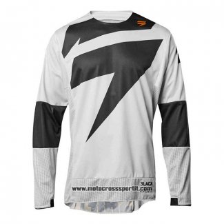 2020 Motocross Ciclismo Maglie Shift Manica Lunga Bianco