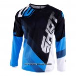 2020 Motocross Ciclismo Maglie Shot Manica Lunga Nero Blu