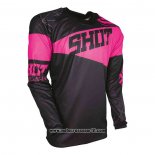 2020 Motocross Ciclismo Maglie Shot Manica Lunga Nero Rosa