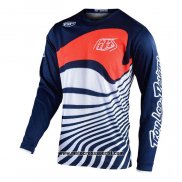 2020 Motocross Ciclismo Maglie TLD Manica Lunga Scuro Blu Rosso